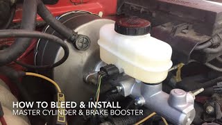 How to removeinstall master cylinder and brake booster Ford Ranger [upl. by Alan18]