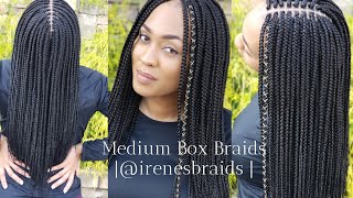 WATCH ME SLAY THESE MEDIUM BOX BRAIDS [upl. by Lawrence]