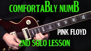 how to play quotComfortably Numbquot second guitar solo by Pink Floyd  David Gilmour  LESSON [upl. by Berkeley323]