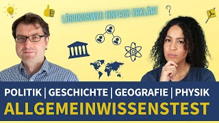 Allgemeinwissenstest Politik Geschichte Geografie Physik  Allgemeinwissen Fragen wissen [upl. by Zeugirdor229]