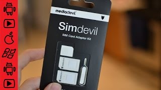 How to Put a Nano Sim Card into a Phone that takes Micro Sim Cards  SimDevil Review [upl. by Lanta]