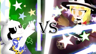 Asriel Dreemurr vs Marisa Kirisame  UNDERTALE vs Touhou Animation [upl. by Akinnor]