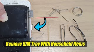 How to Remove SIM Tray With These Household Items for iPhone  Android Phone For Lost SIM Pin [upl. by Wade]