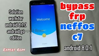 2019 SOLUTION  Neffos C7 Unlock Bypass FRP Google Account Without PC [upl. by Neelav]