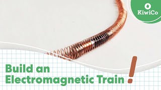 How to Build an Electromagnetic Train  STEAM DIY  KiwiCo [upl. by Aisatnaf987]