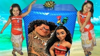 Disney Princess Moana IRL Biggest Surprise Box Opening Part 3 Moana Toys Maui Pua [upl. by Nimref]