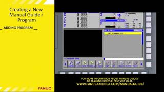 MANUAL GUIDE i  Creating a Program [upl. by Lopez]