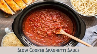 🍅 Slow Cooker Spaghetti Sauce Rich Flavorful and Perfectly Homemade 🍝✨ [upl. by Swan]