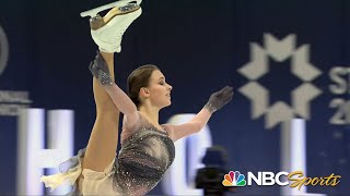 At 16 Anna Shcherbakova captures title at 2021 World Figure Skating Championships  NBC Sports [upl. by Oos]