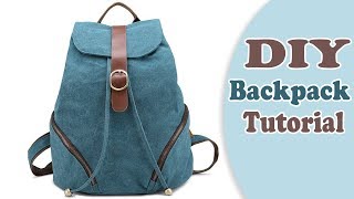 DIY ADORABLE BACKPACK TUTORIAL FROM SCRATCH  New Design Easy Way [upl. by Yelserp]