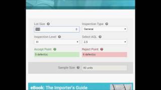 AQL Calculator Tutorial [upl. by Dixie]