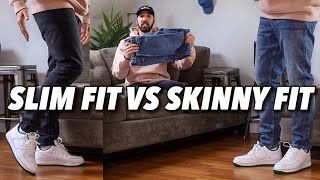 SLIM FIT DENIM VS SKINNY JEANS  WHICH IS BETTER MENS FASHION TIPS [upl. by Jessamine]