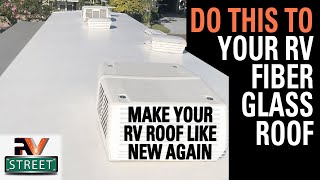 RV FIBERGLASS ROOF COATING amp GUTTER SEALANT REPAIR [upl. by Jenny]