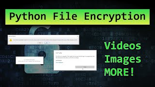 Python File Encryption Quick One day Project [upl. by Yrok]