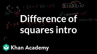 Difference of squares intro  Mathematics II  High School Math  Khan Academy [upl. by Dimah468]