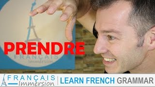 PRENDRE Conjugation amp Meaning to take present tense  FUN Learn French Verbs [upl. by Aneehc]