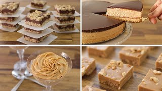 4 Easy NoBake Peanut Butter Dessert Recipes [upl. by Nauqat]