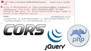 How To Fix CORS Access Control Allow Origin Cross Domain js jQuery Use Json Data With php Headers [upl. by Atiuqin]