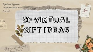 20 Online gift ideas  Virtual surprise  Digital gifts  Long distance gifts [upl. by Briscoe71]