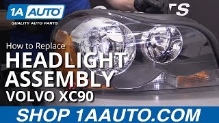 How to Replace Headlights 0312 Volvo XC90 [upl. by Llerrot]