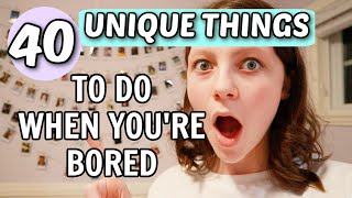 40 Actual FUN Things to do When Youre Bored At Home  Bethany G [upl. by Mullane]