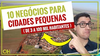 10 NEGÓCIOS PARA CIDADES PEQUENAS DE 3 A 100 MIL HABITANTES  EMPREENDA NEGÓCIOS LUCRATIVOS [upl. by Ditzel]