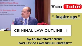 Introduction To Criminal Law  Part 1  By Abhay Pratap Singh Hindi [upl. by Sokram818]