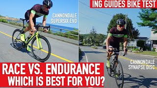 Cannondale Super Six Evo vs Synapse Carbon Disc Bike • Race vs Endurance Full Version [upl. by Spark]