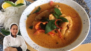 Thai Curry • How To Make Thai Red Curry Chicken 紅咖哩雞肉 ThaiChef Food [upl. by Mathia]