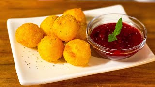 Cheese balls with lingonberry sauce like in a restaurant  I cook twice a week [upl. by Ahseele]