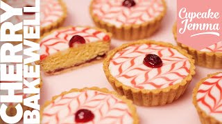 Cherry Bakewell Tart Recipe  Cupcake Jemma [upl. by Yentruok946]