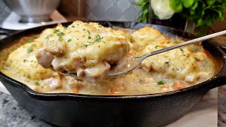 CHICKEN AND BISCUITS  Creamy Chicken and Biscuits Bake  One Pot Meal [upl. by Assil]