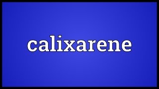 Calixarene Meaning [upl. by Teik]