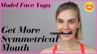 Symmetrical Smile  Face Exercises  Model Face Yoga  AnnaVeronika [upl. by Xuaegram458]