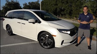 Is the updated 2021 Honda Odyssey Elite the KING of minivans [upl. by Suiddaht]