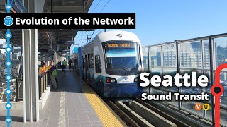 Seattles Light Rail amp Commuter Rail Network Evolution [upl. by Norrad]