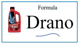 Chemical Formula for Drano Drain Cleaner [upl. by Annodam744]