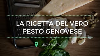 La vera ricetta del pesto genovese con mortaio [upl. by Ardnu]