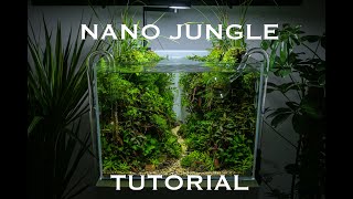 Aquascaping tutorial  AMAZING Hightech NANO JUNGLE tank [upl. by Earehs]