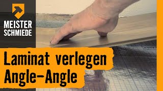 Laminat verlegen AngleAngle  HORNBACH Meisterschmiede [upl. by Annawahs300]