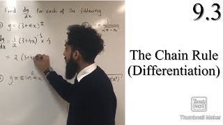 Edexcel A level Maths 93 The Chain Rule Differentiation [upl. by Adieno]