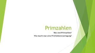 Mathe Primzahlen einfach und kurz erklärt [upl. by Inesita]