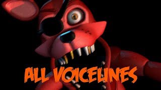 Rockstar Foxy  All Voicelines with Subtitles  Ultimate Custom Night [upl. by Repinuj]