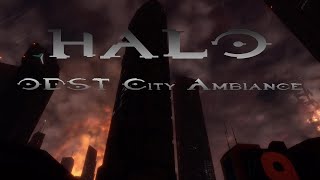 Halo 3 ODST City Ambience Night and Rain With Music [upl. by Neral349]