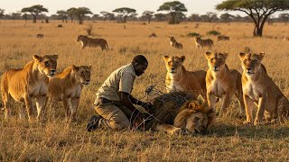 He Freed a Lion from Barbed Wire What the Lions Do Next Will Leave You Speechless [upl. by Lozar505]