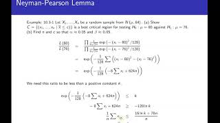 Neyman Pearson Lemma [upl. by Kloster679]