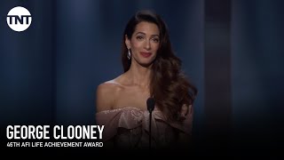 Amal Clooney Tribute to George  AFI 2018  TNT [upl. by Aicilif]