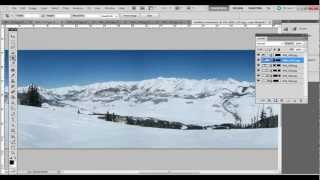 Photoshop Tutorial Creating Panoramic Photos with Photomerge [upl. by Emelda]