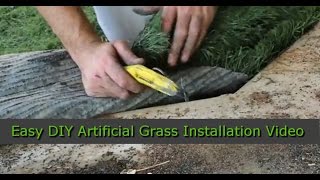 How To Install Artificial Grass  DIY  Artificial Grass Recyclers [upl. by Anirtep]