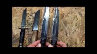 Cattaraugus 225Q vs Camillus Marine Corp vs Marbles USAF Survival Knife [upl. by Boehmer]